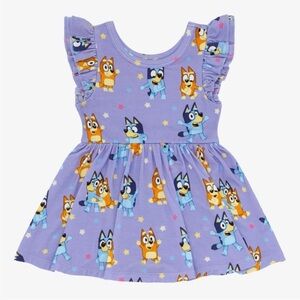 Little Sleepies Bluey & Bingo Flutter Twirl Dress with Bodysuit NWT 12/18